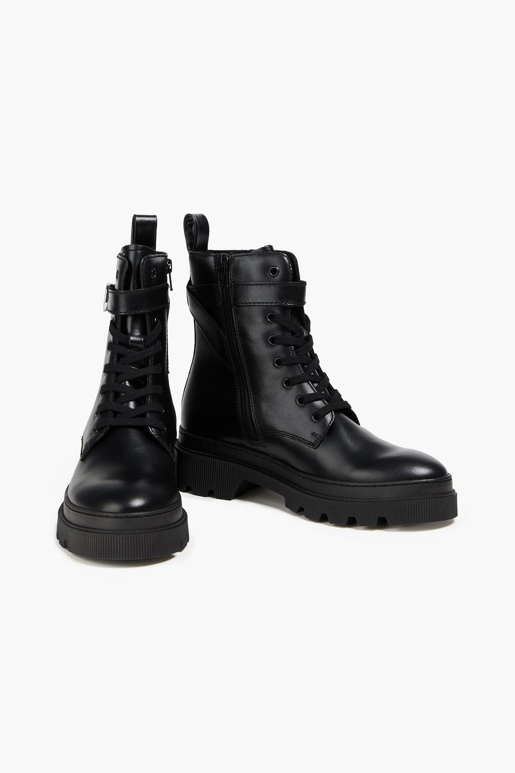 CLAUDIE PIERLOT Annabel レザー コンバットブーツ