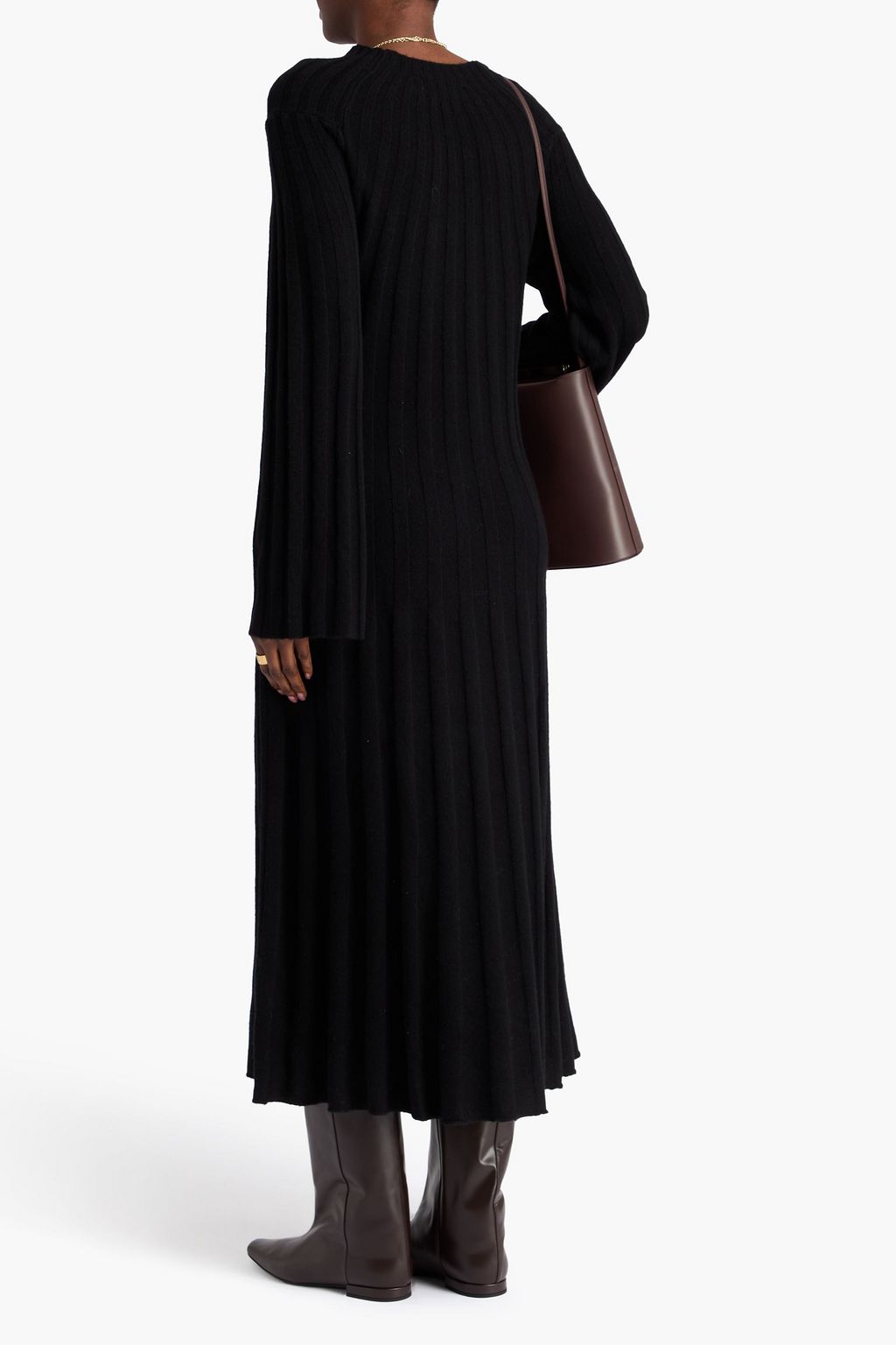 LOULOU STUDIO Irma ribbed wool and cashmere-blend midi dress