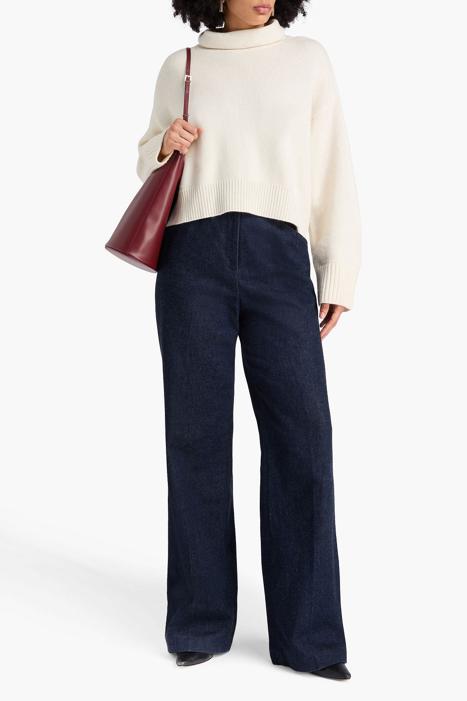  Loulou De Saison - Stintino Rollkragenpullover Aus Einer Woll-kaschmirmischung - Weiß - L 