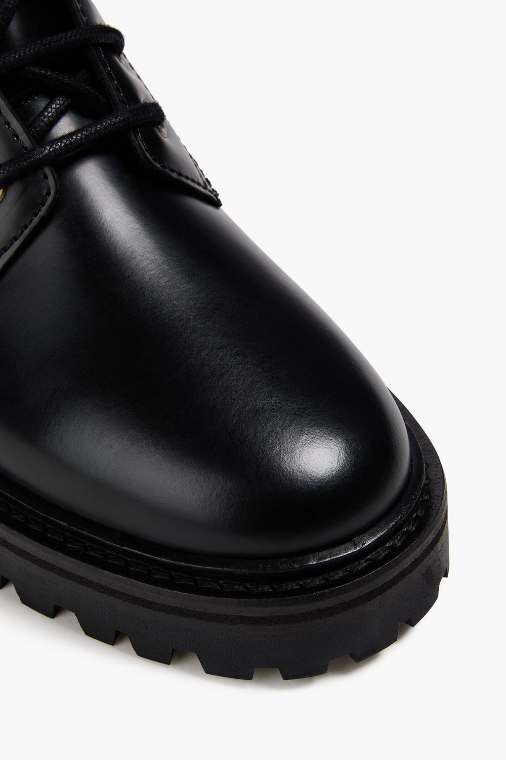 ISABEL MARANT Campa glossed-leather combat boots
