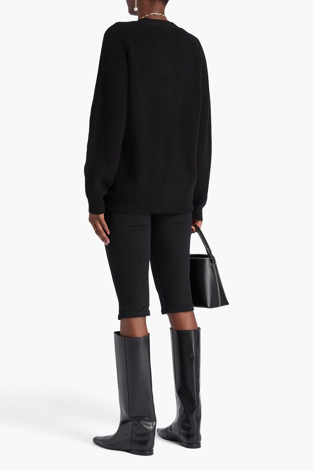 LOULOU STUDIO Leka  ribbed cashmere cardigan