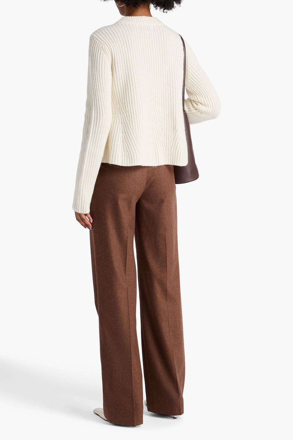  Loulou De Saison - Cosmo Gerippter Kaschmirpullover - Weiß - Xl 