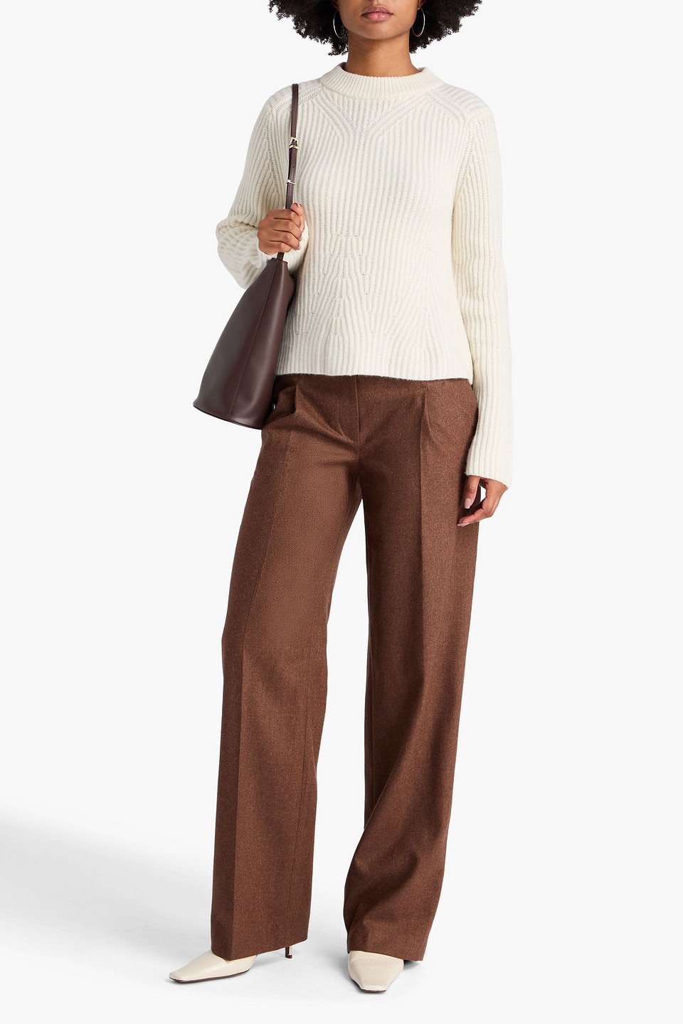  Loulou De Saison - Cosmo Gerippter Kaschmirpullover - Weiß - Xl 