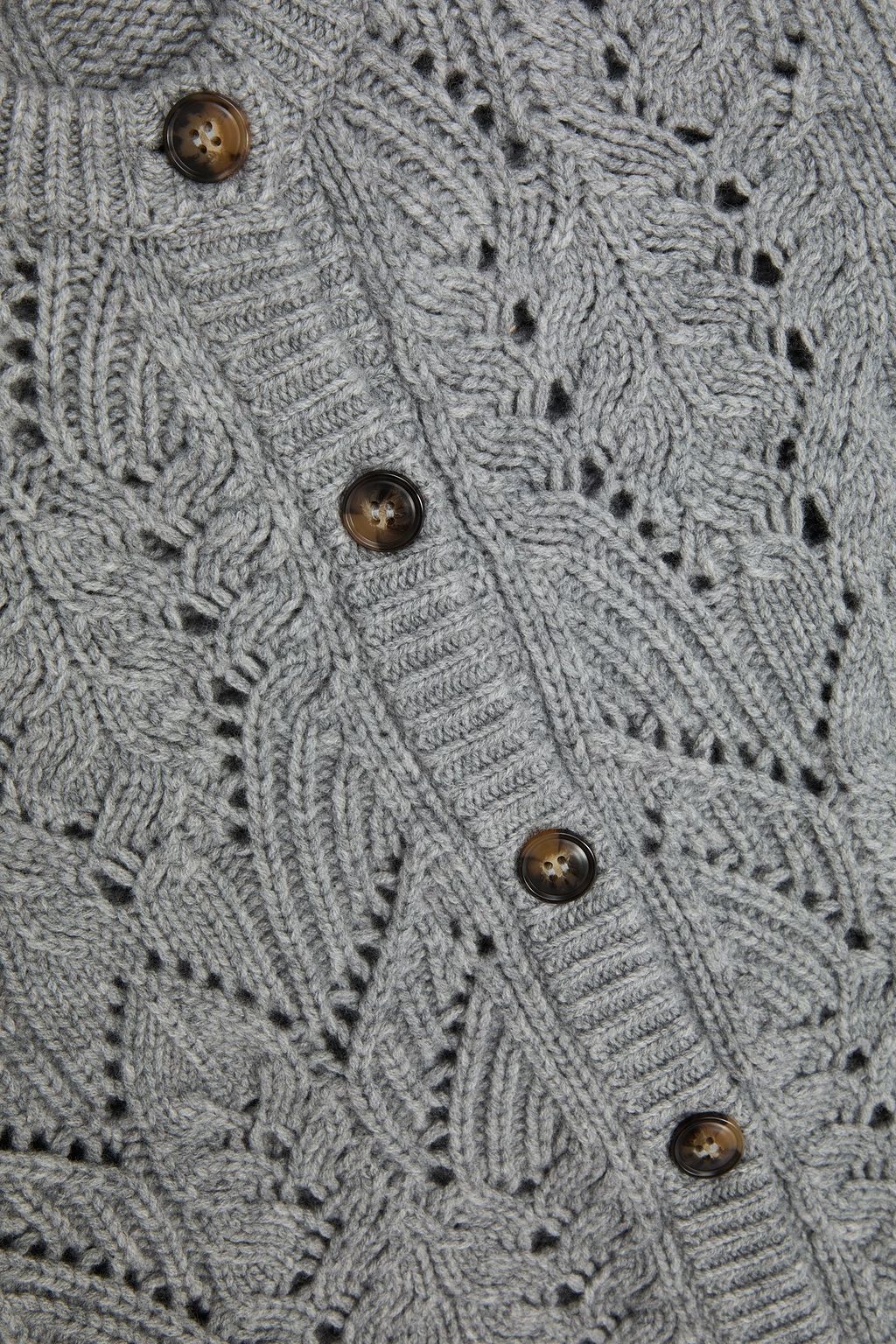 LOULOU STUDIO Frutos pointelle-knit merino wool and cashmere-blend cardigan