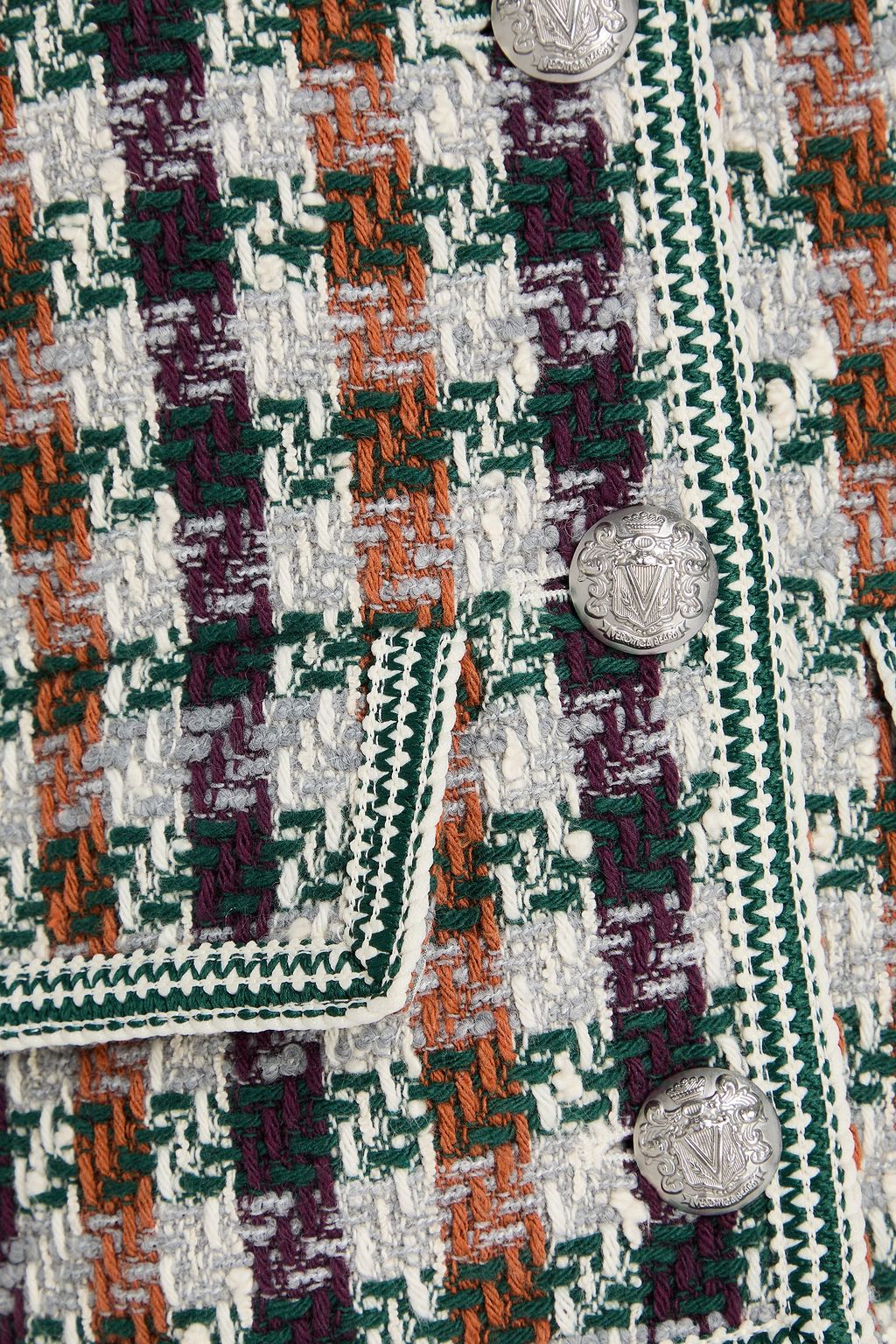 VERONICA BEARD Makayla checked cotton-blend tweed jacket