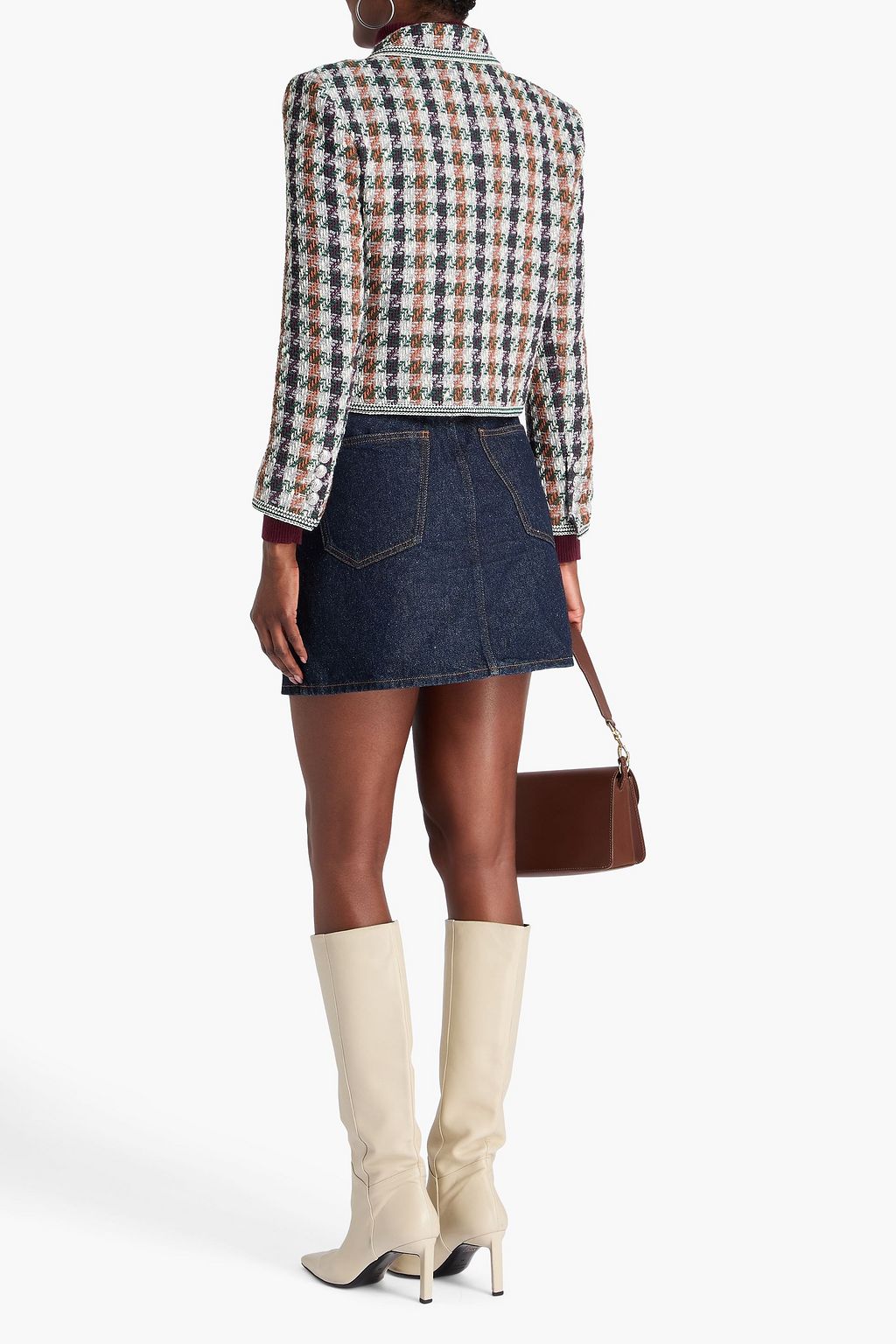 VERONICA BEARD Makayla checked cotton-blend tweed jacket
