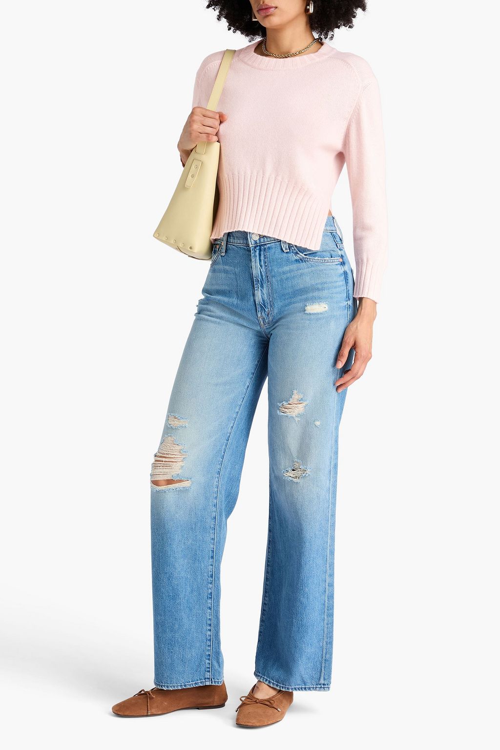 LOULOU STUDIO Lian cropped cashmere sweater