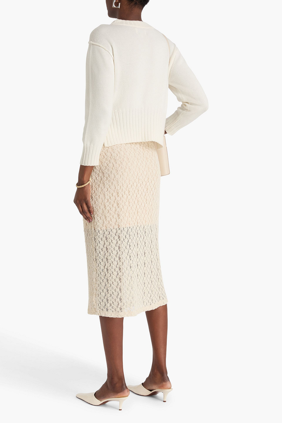  Loulou De Saison - Lian Cropped Kaschmirpullover - Weiß - Xs 