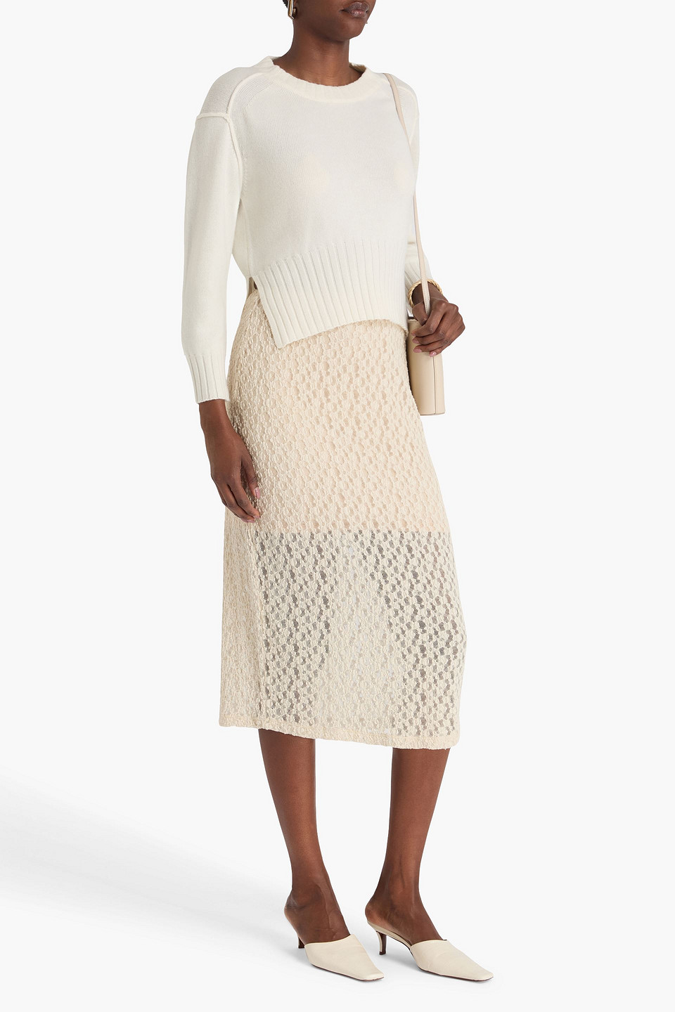  Loulou De Saison - Lian Cropped Kaschmirpullover - Weiß - Xs 