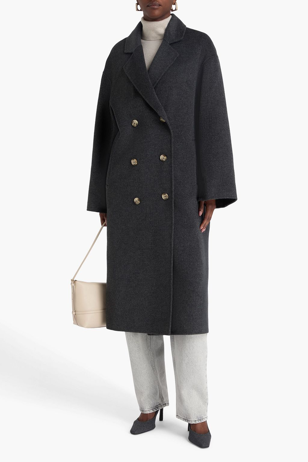 LOULOU STUDIO Borne double-breasted wool and cashmere-blend felt coat