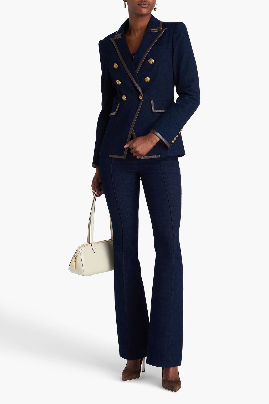 VERONICA BEARD Miller Dickey double-breasted denim blazer