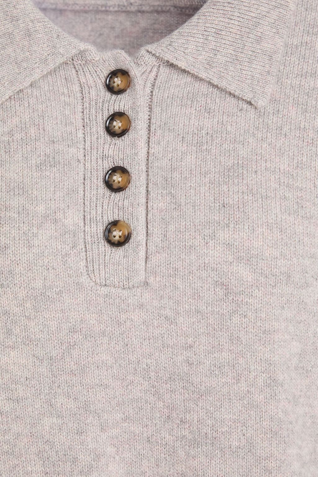 LOULOU STUDIO Homere mélange cashmere polo sweater
