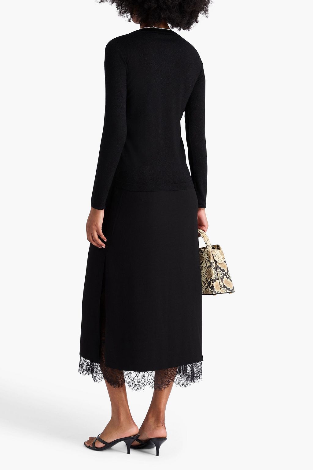 BRUNELLO CUCINELLI Metallic cashmere-blend top
