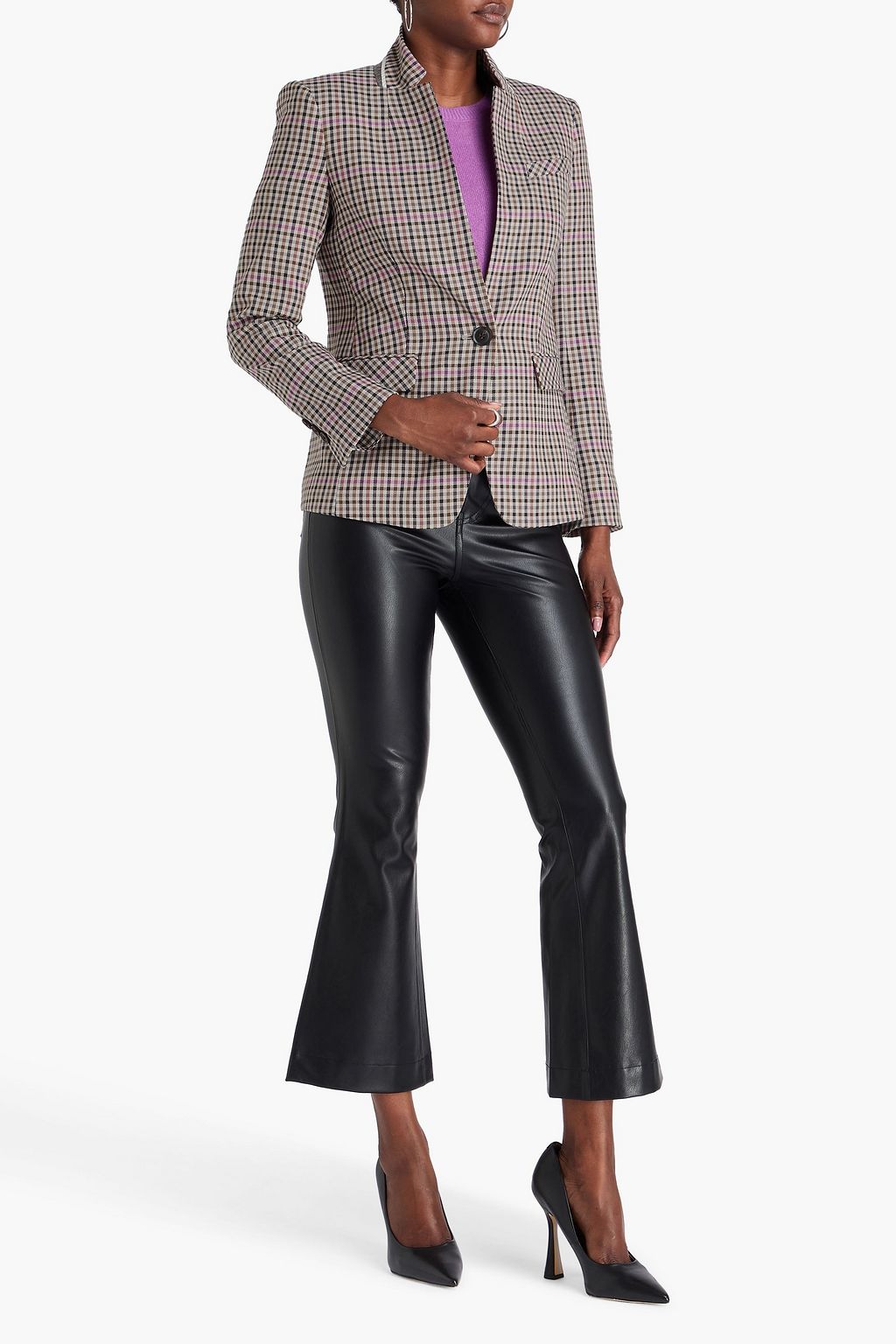 VERONICA BEARD Katie Dickey checked twill blazer