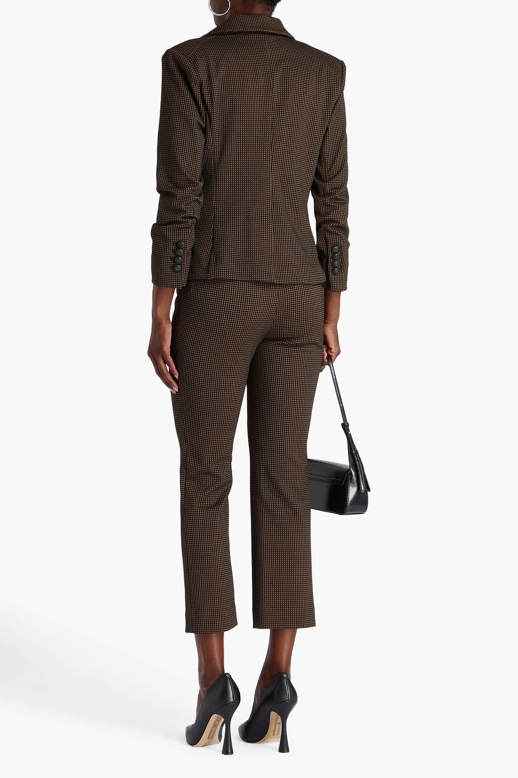 VERONICA BEARD Aaliya houndstooth jacquard-knit blazer