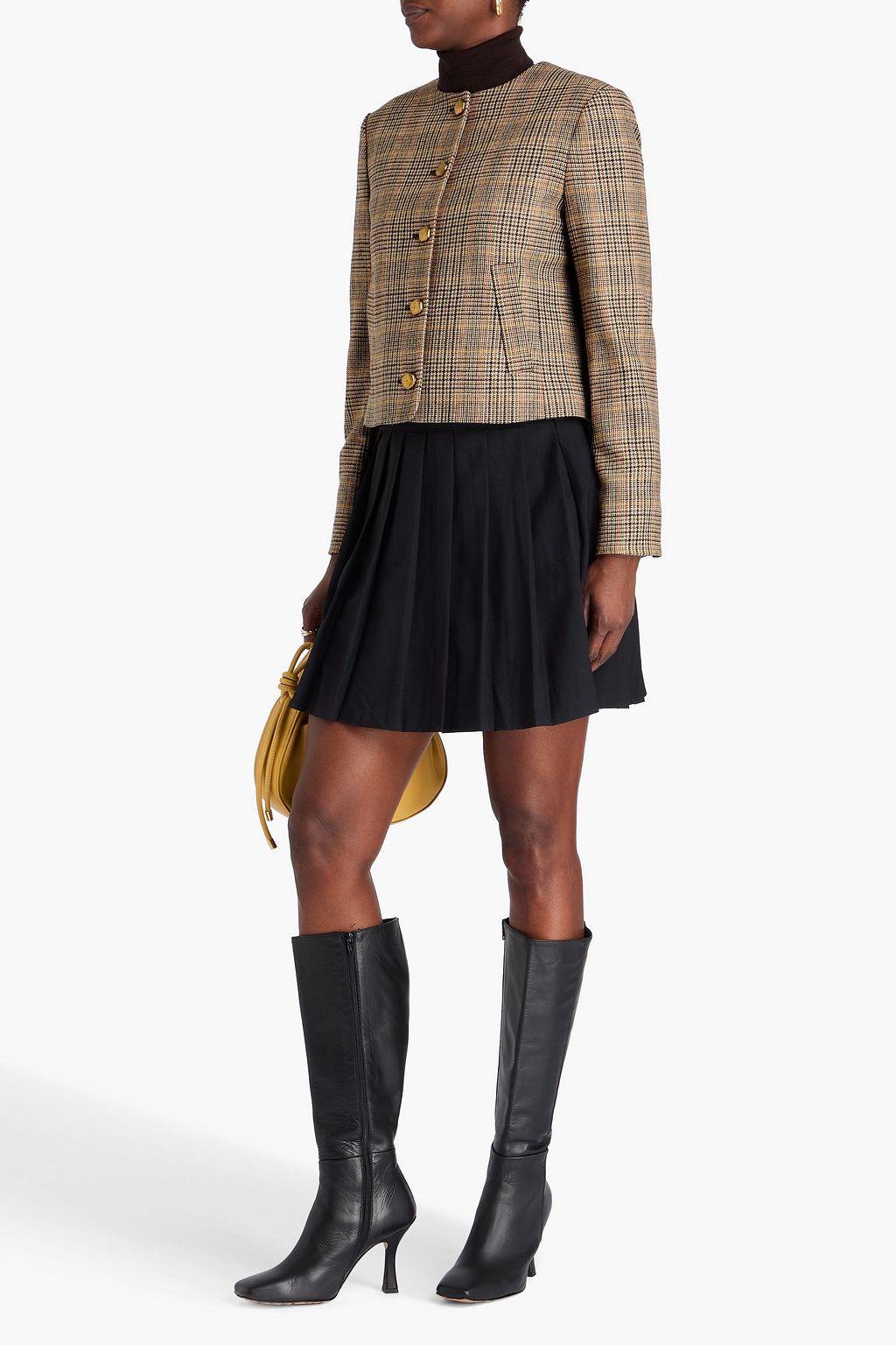 VERONICA BEARD Andrea Prince of Wales checked wool-blend tweed jacket