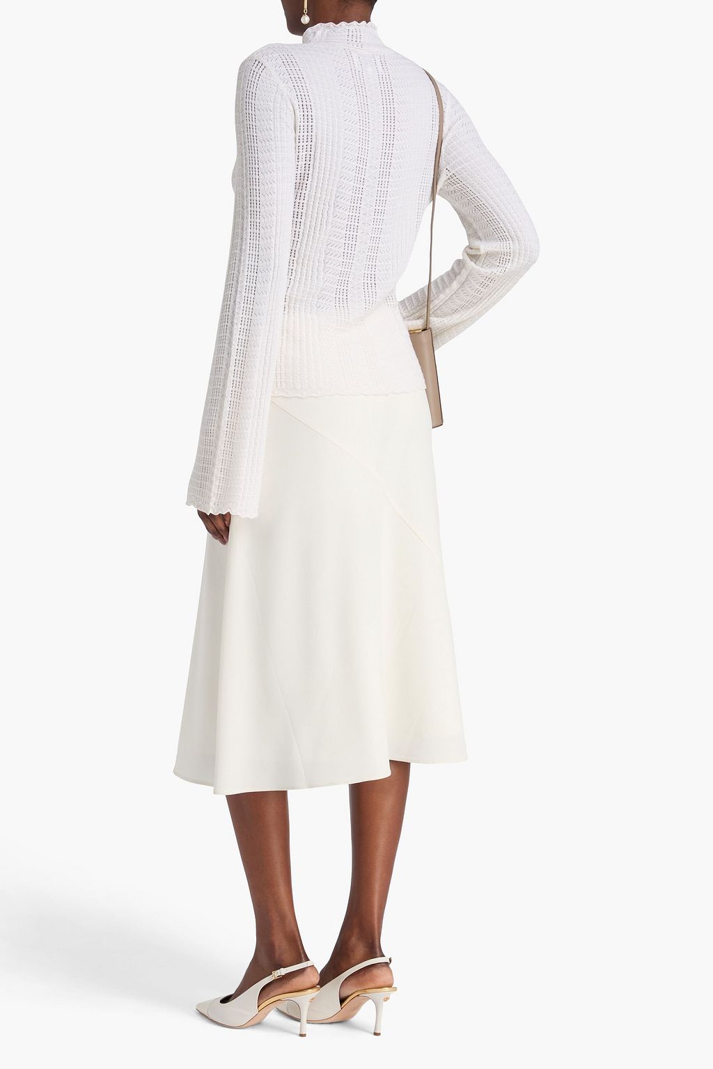 LOULOU STUDIO Orion pointelle-knit wool-blend turtleneck sweater