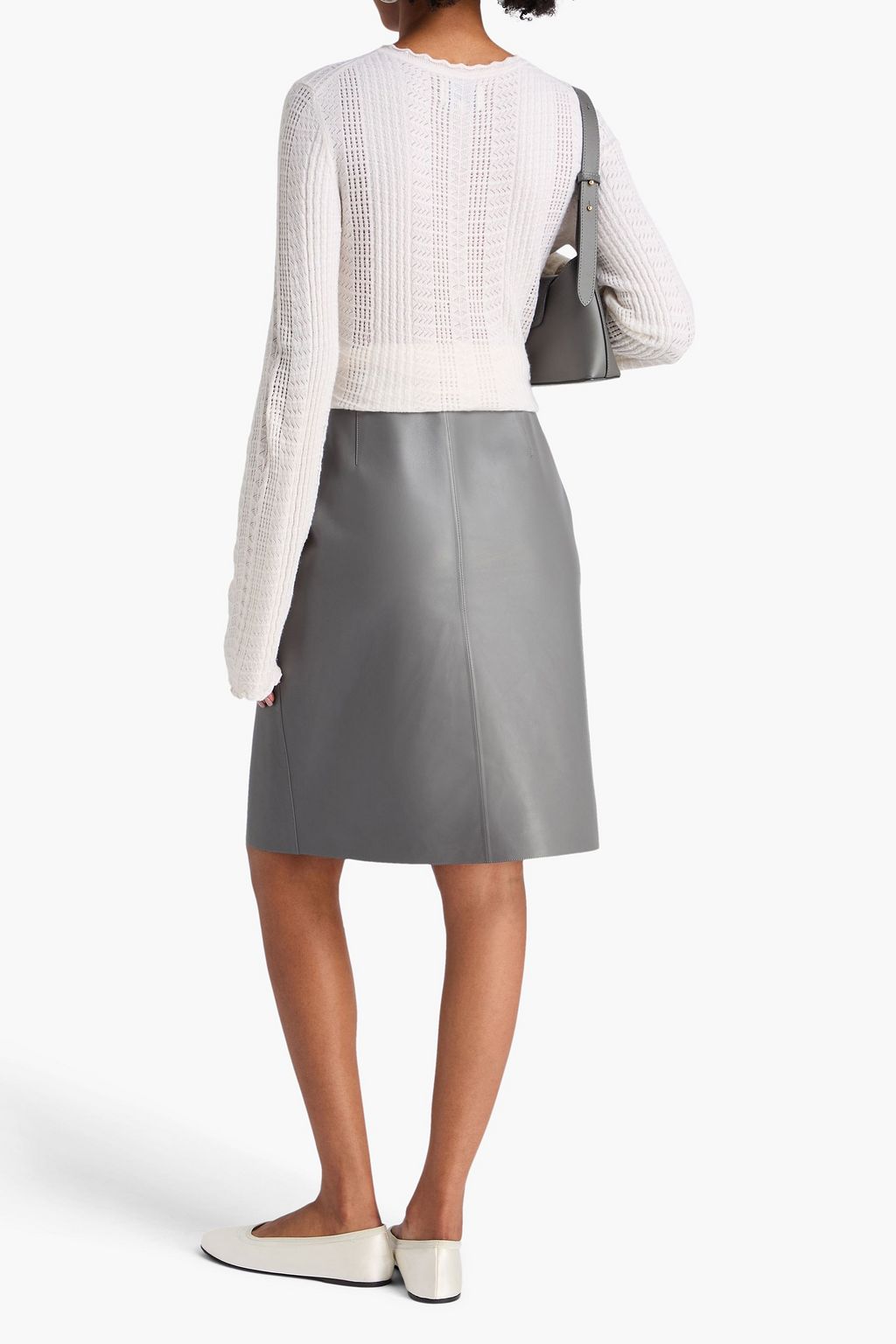 LOULOU STUDIO Zoe Pullover aus einer Wollmischung in Pointelle-Strick