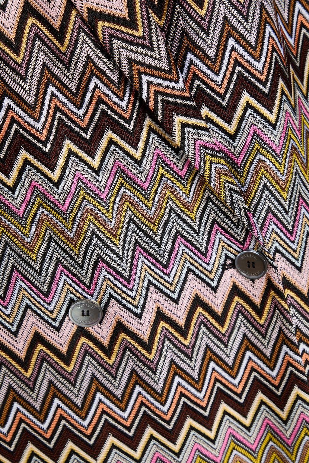 MISSONI Double-breasted crochet-knit blazer