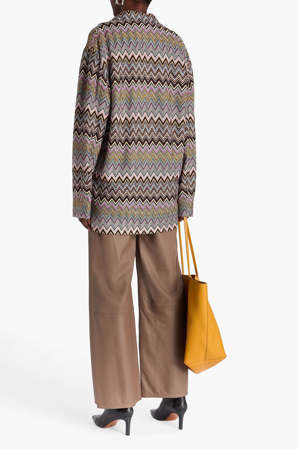 MISSONI Double-breasted crochet-knit blazer