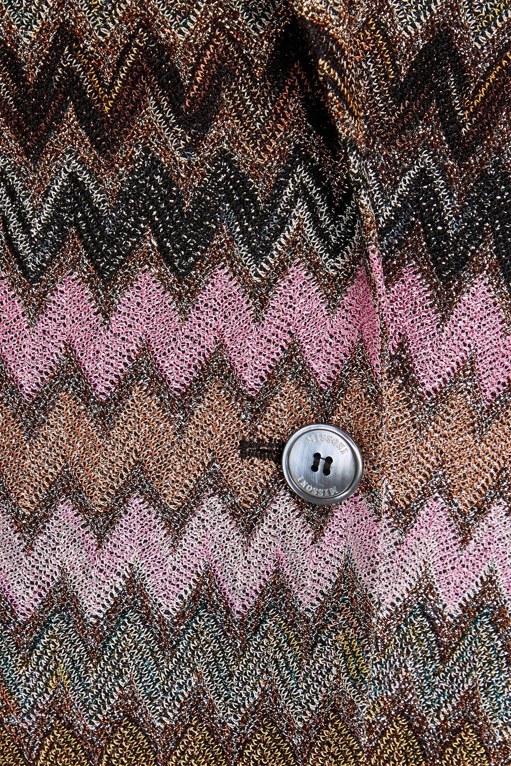 MISSONI Metallic crochet-knit blazer