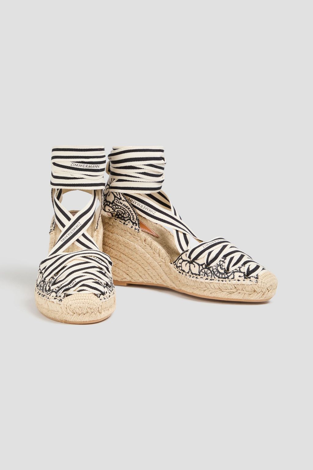 ZIMMERMANN Printed canvas espadrilles
