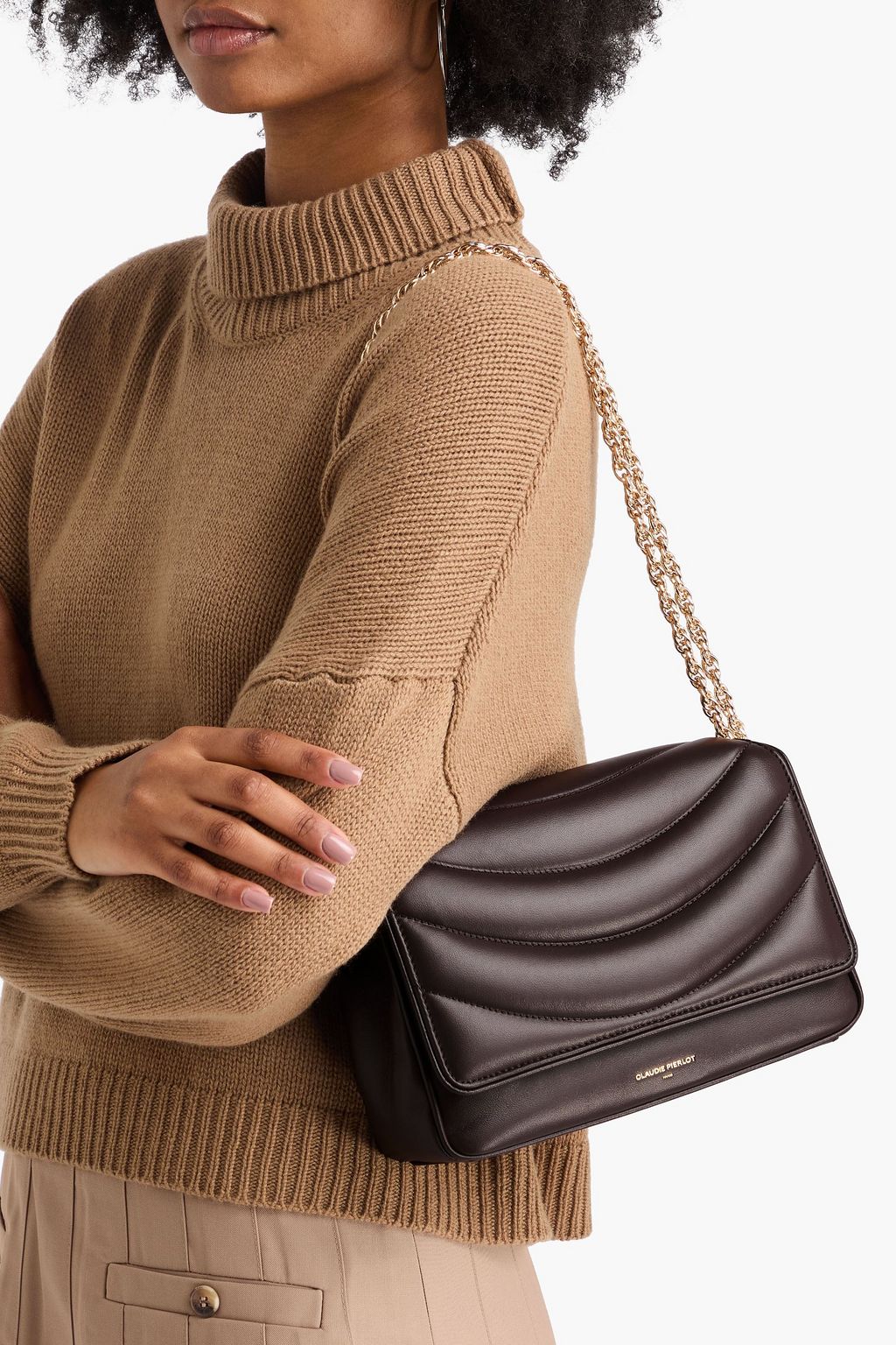 CLAUDIE PIERLOT Quilted leather cross-body bag