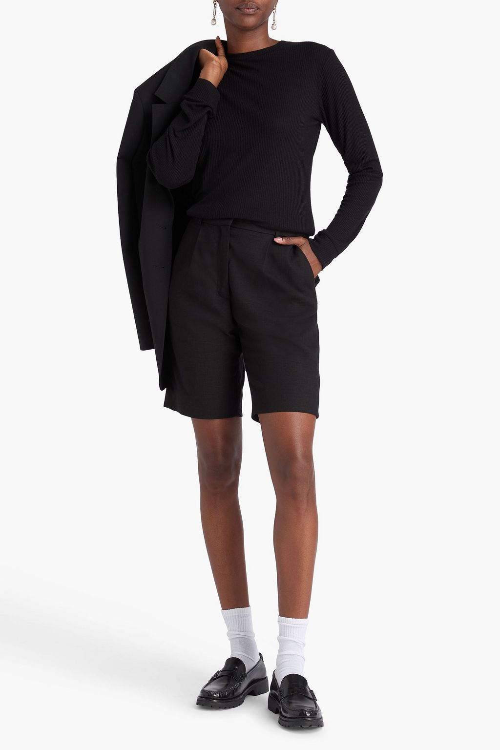 LOULOU STUDIO Ribbed jersey top