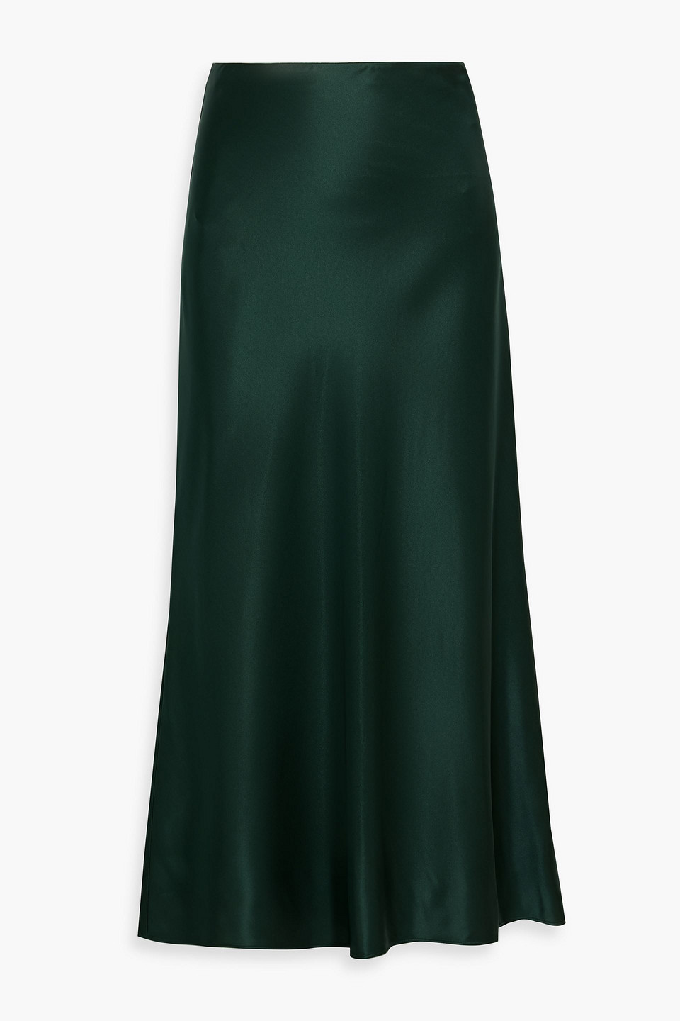 Veronica Beard Clover Silk-blend Satin Midi Skirt