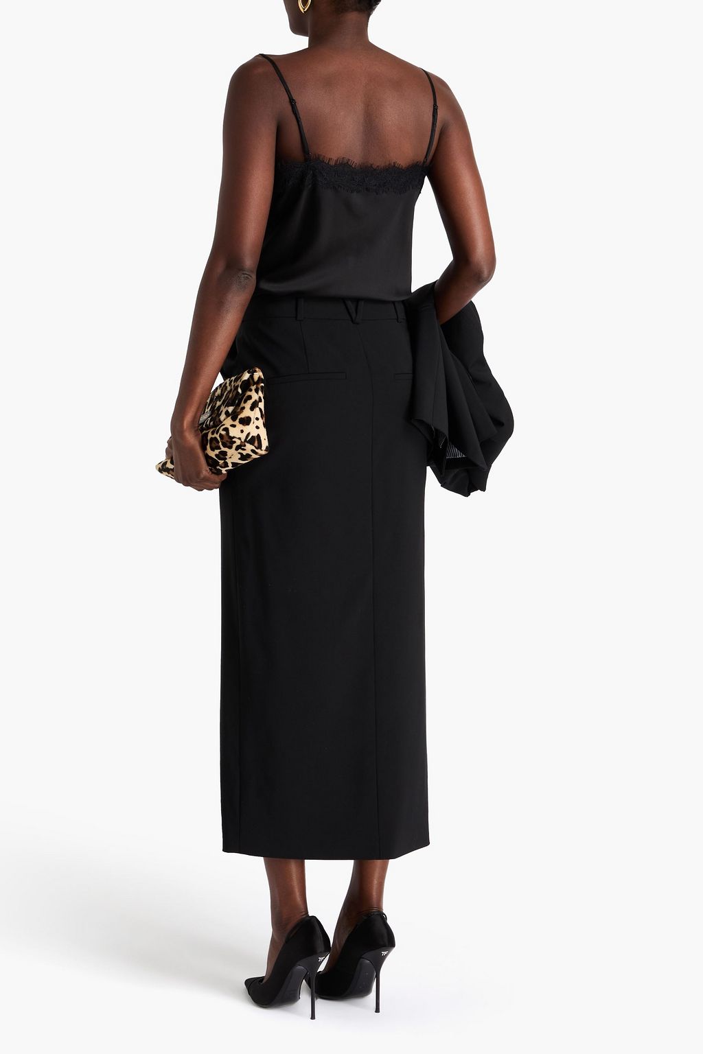 VERONICA BEARD Maxine wool-blend midi pencil skirt