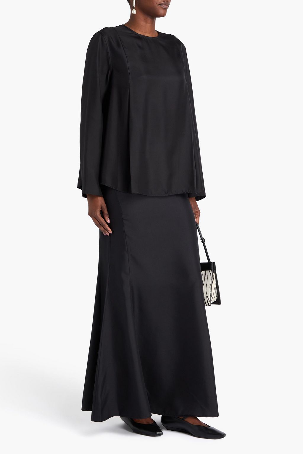 LOULOU STUDIO Adalyn pleated silk-twill top