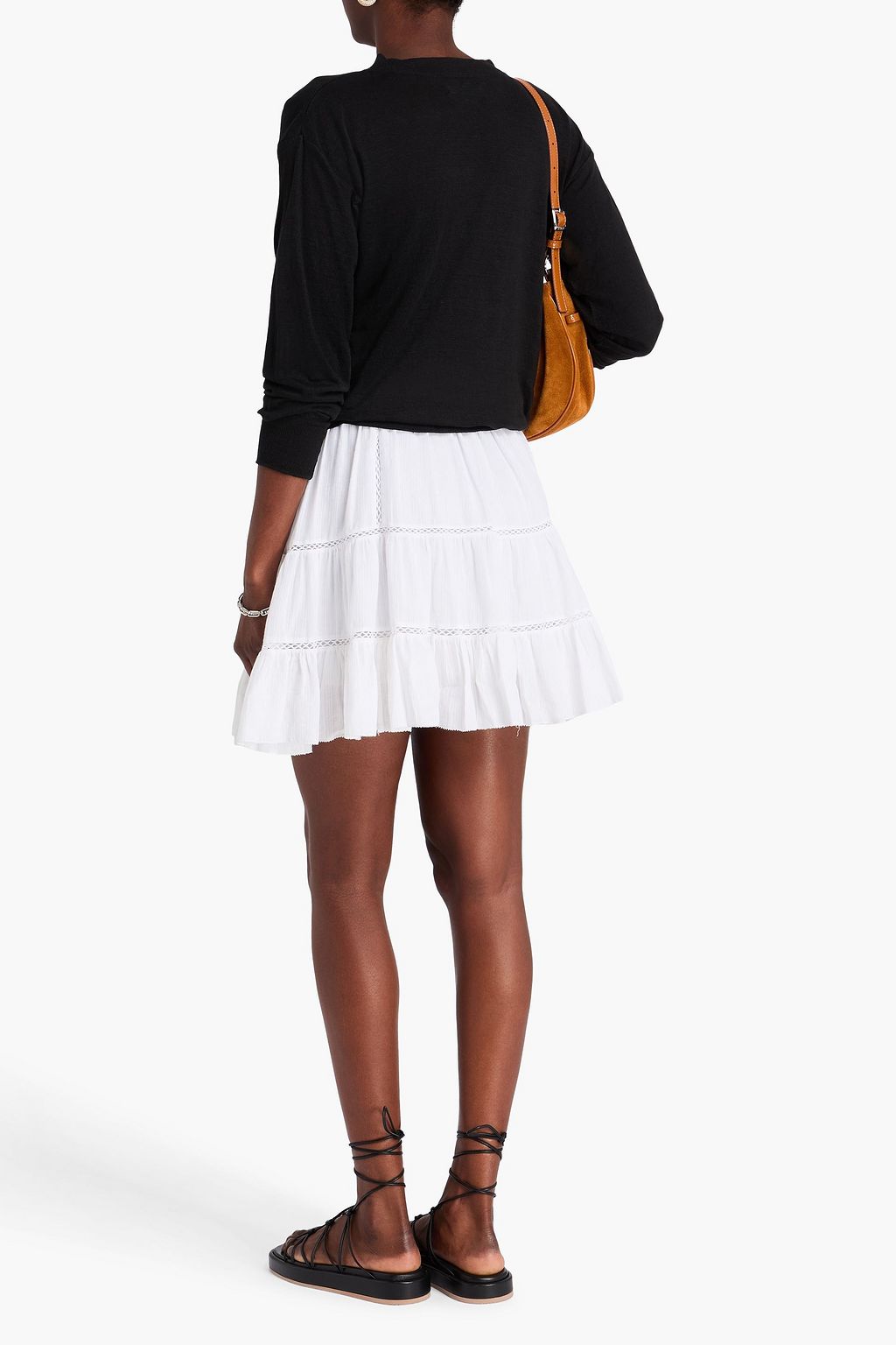 MARANT ÉTOILE Lioline gestufter Minirock aus Jacquard aus einer Baumwollmischung