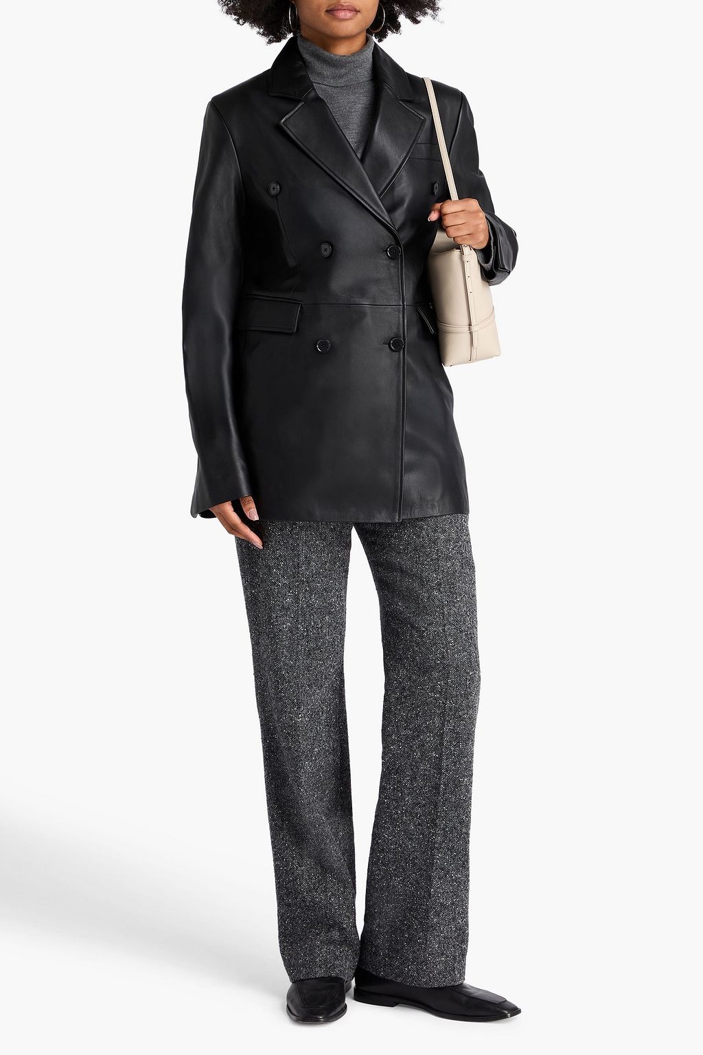 LOULOU STUDIO Benetra double-breasted leather blazer