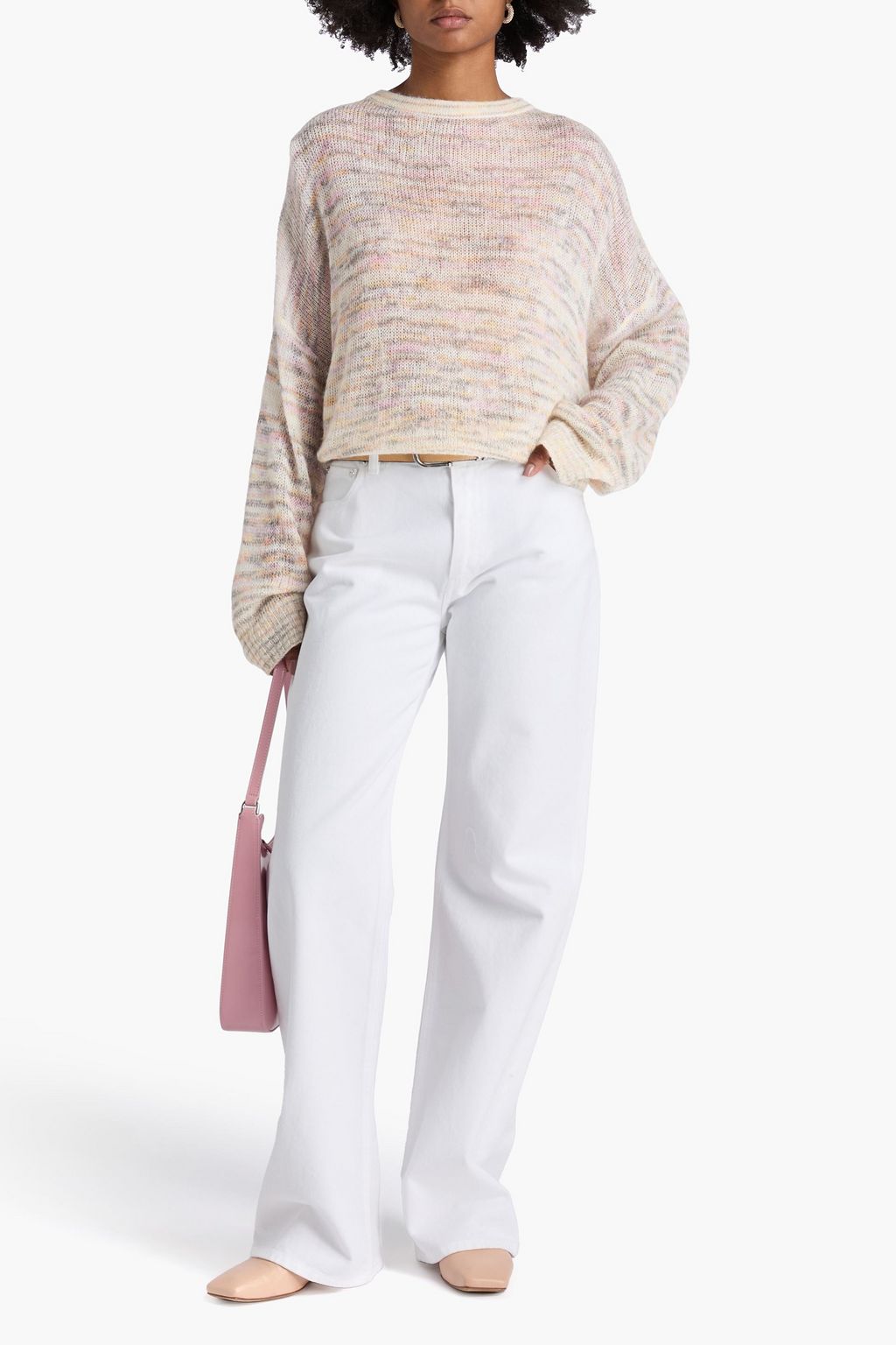 MISSONI Space-dyed crochet-knit sweater