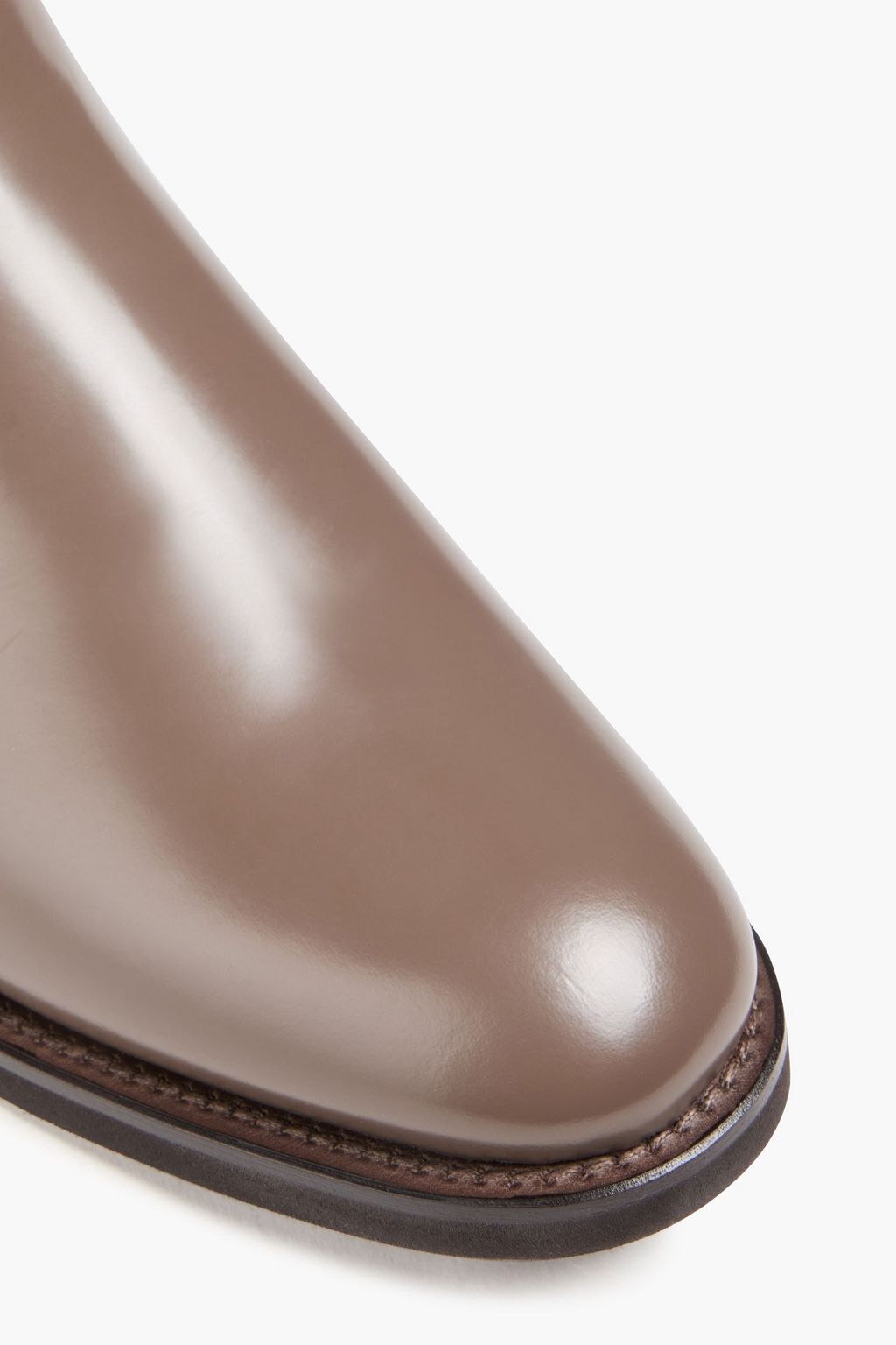 BRUNELLO CUCINELLI Chelsea-Boots aus Leder mit Zierperlen