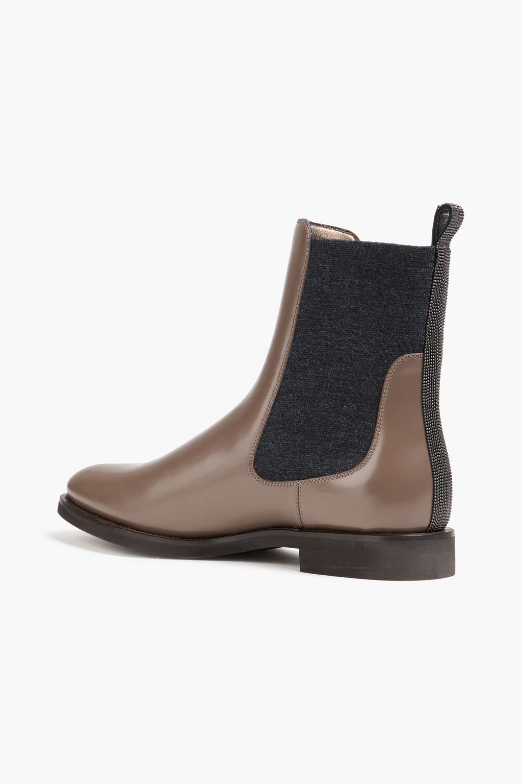 BRUNELLO CUCINELLI Chelsea-Boots aus Leder mit Zierperlen