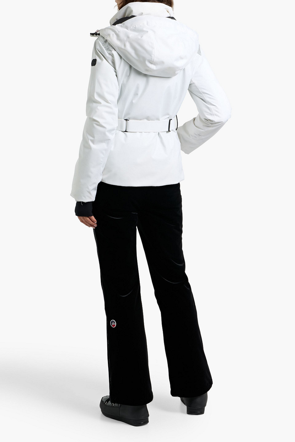 Erin Snow Diana Belted Ski Jacket In Gray
