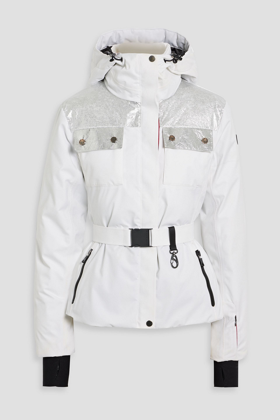 Erin Snow Diana Belted Ski Jacket In Gray