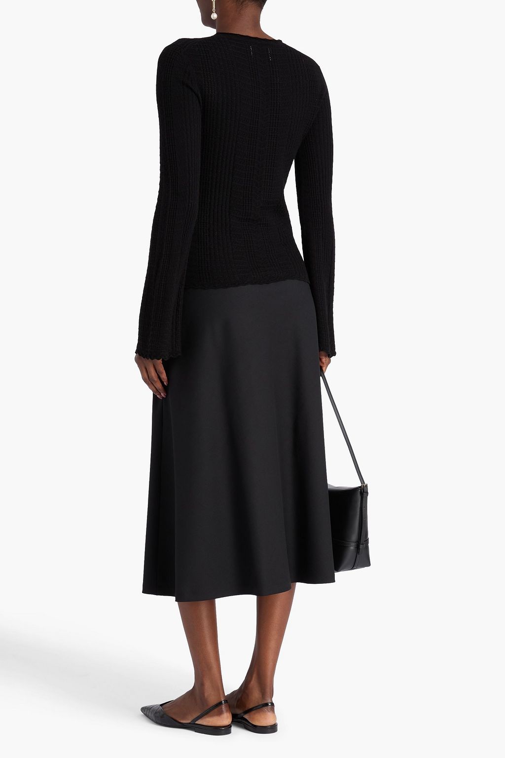 LOULOU STUDIO Zoe pointelle-knit wool-blend sweater