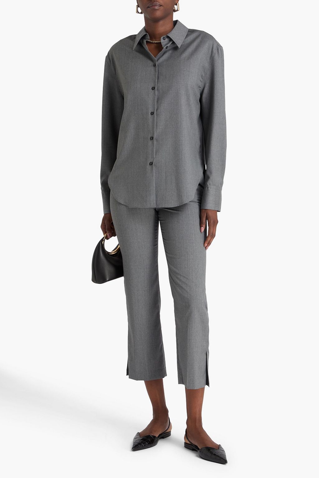 LOULOU STUDIO Eliana wool-twill shirt