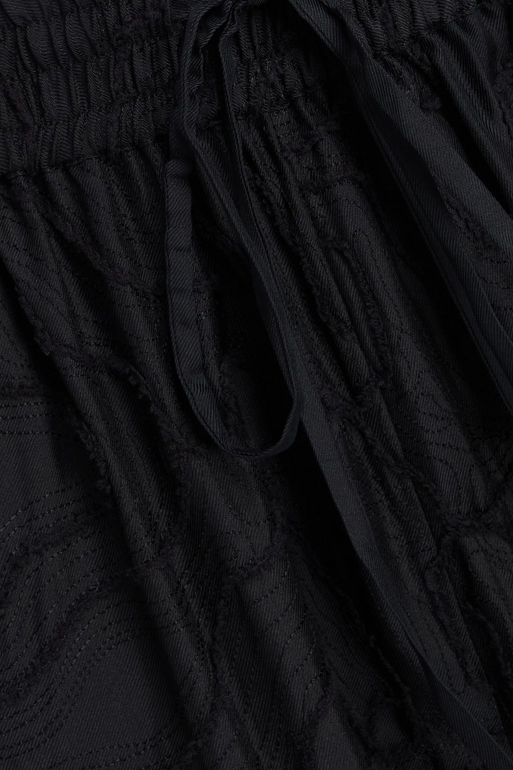 LOULOU STUDIO Basilia embroidered silk-twill straight-leg pants