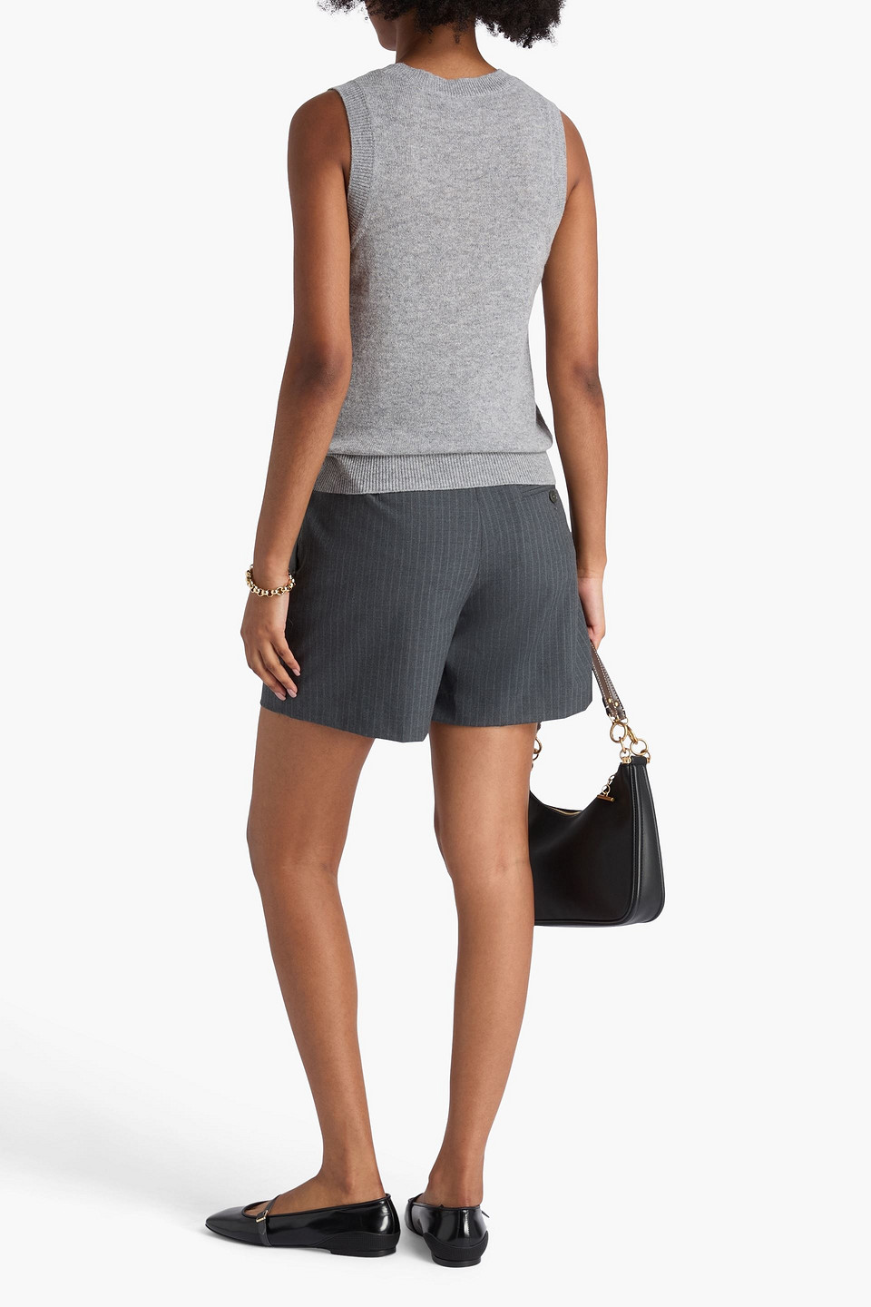 Veronica Beard Jerrel Cashmere Tank In Gray