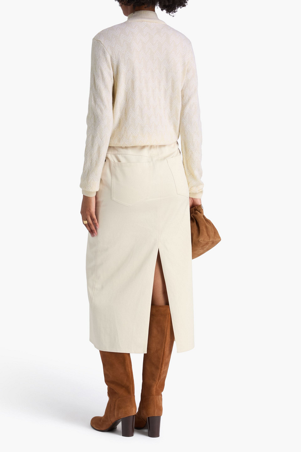 Missoni Wool And Cashmere-blend Turtleneck Sweater In Neutral
