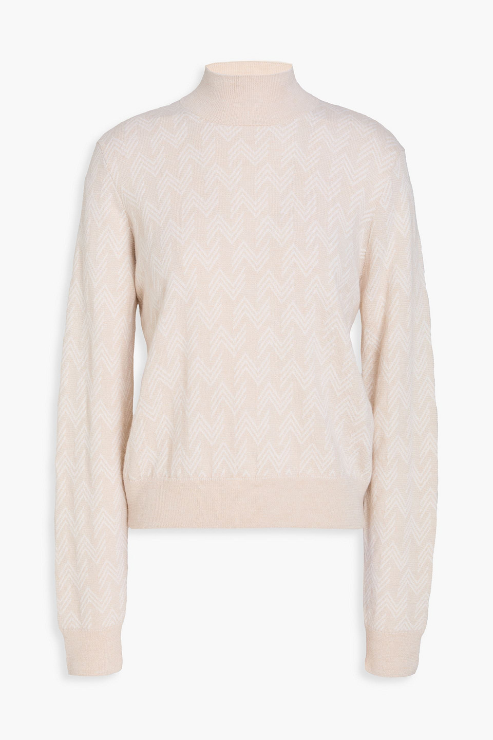 Missoni Wool And Cashmere-blend Turtleneck Sweater In Neutral