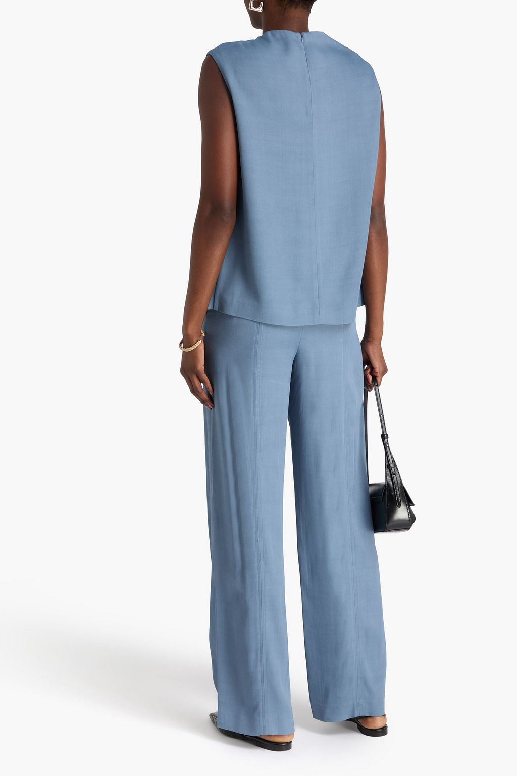 LOULOU STUDIO Samba wrap-effect twill top
