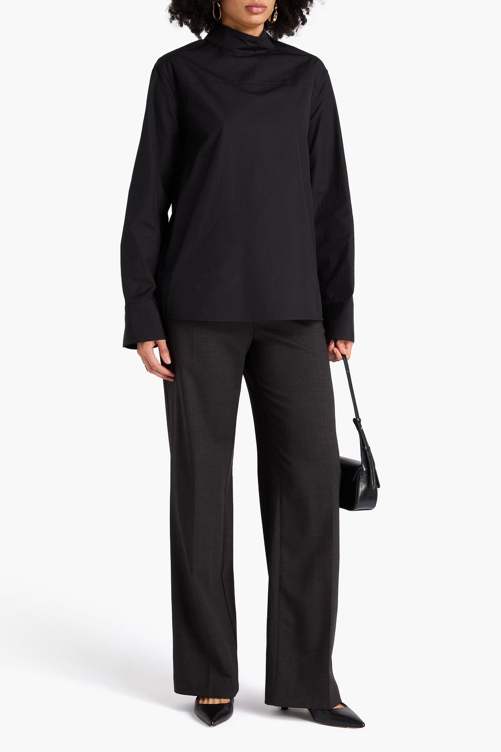 LOULOU STUDIO Rita cotton-poplin blouse