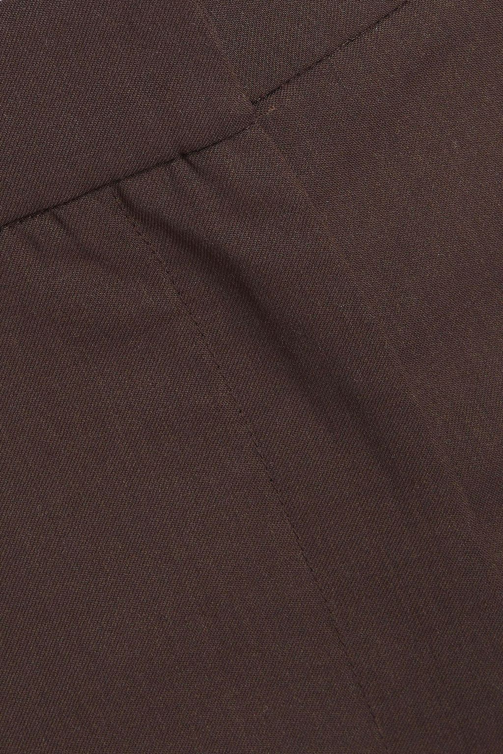 LOULOU STUDIO ウールツイル クロップド ストレートレッグパンツ