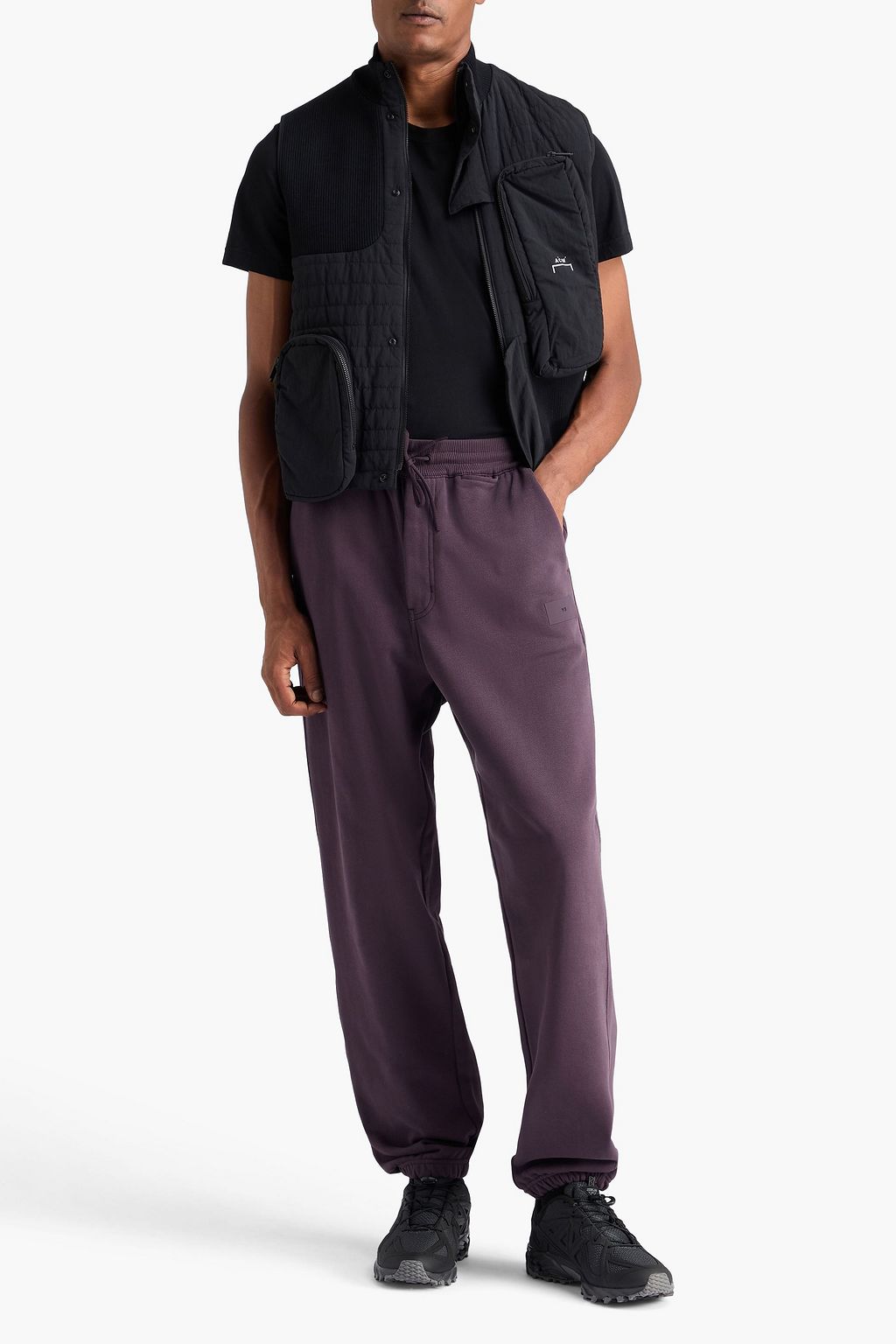 Y-3 French cotton-terry sweatpants