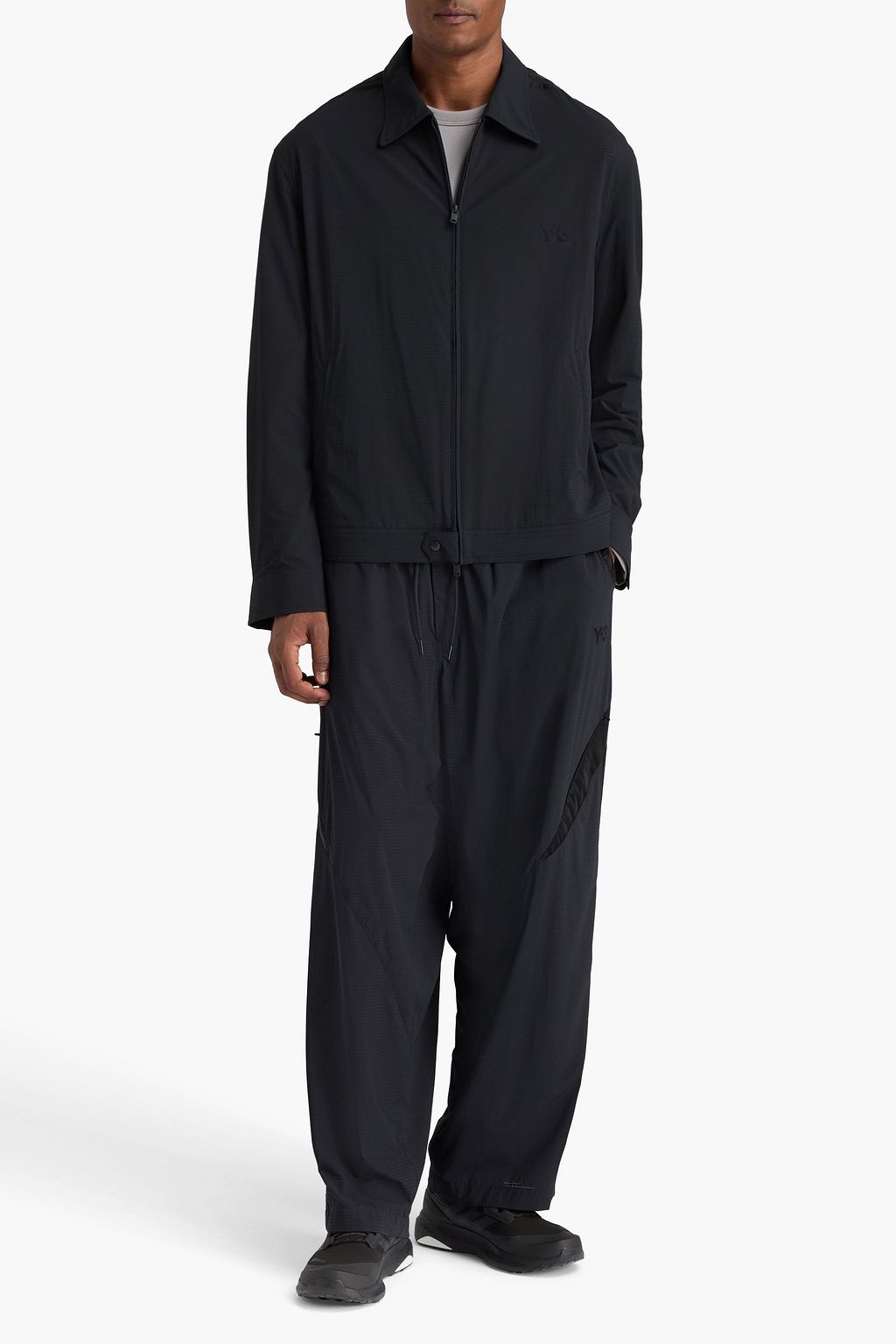 Y-3 リップストップ トラックジャケット パーフォレーション加工