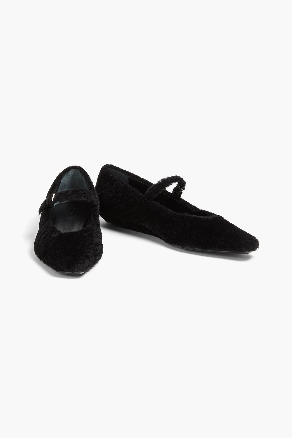 LOULOU STUDIO Julie shearling Mary Jane flats